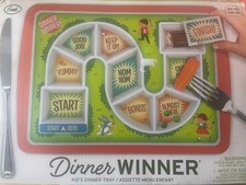 New - Genuine Fred Dinner Winner Kids Dinner Tray Plate Eat to Win - Original