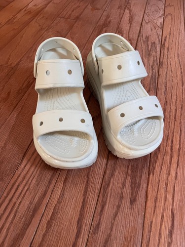 White platform crocs sandals - platform,
