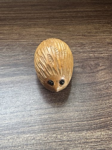Handmade wooden baby - wooden, hedgehog