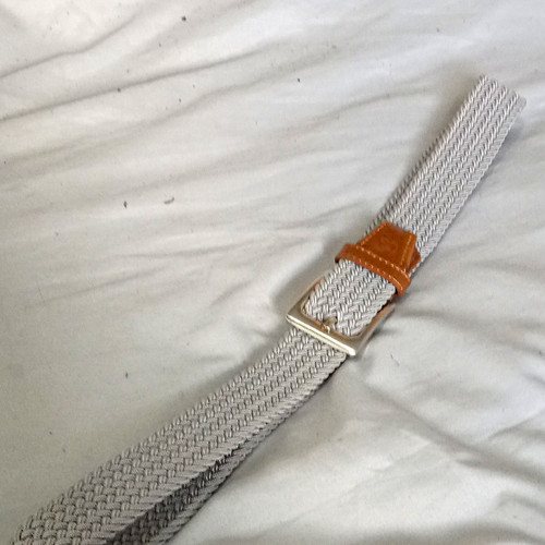 Men grey braided elastic - grey,