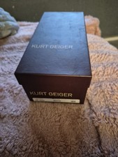 Genuine Kurt Geiger Brown Empty Shoe Box With Original Tissue Paper Packaging