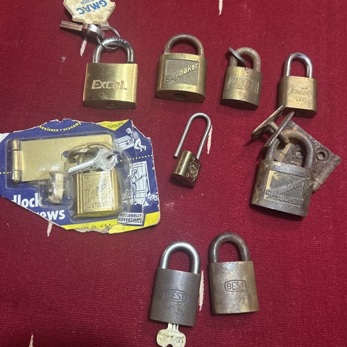 Vtg 9pc lot brass - lot,