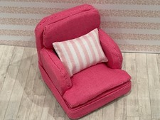 Lundby armchair pink fabric