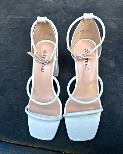 Boohoo white croc effect - boohoo,