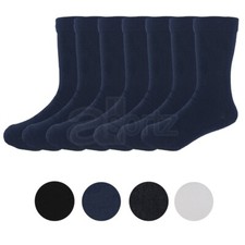 7 Pairs Plain School Socks ex M S Cotton Rich Boys Girls Childrens New UK Size