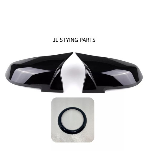 Gloss black mirror cover badge - gloss,