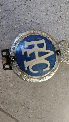 Vintage rac car grille badge - car, badge.