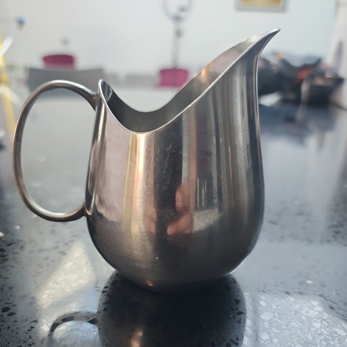 Stainless steel milk jug - steel,