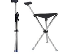 2-in-1 folding cane seat