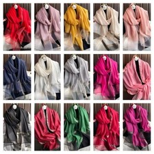 Solid Color Organza Silk Scarf