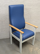 Teal HealthCare 930 High Back Metal Frame Patient Chair with Housekeeping Wheels