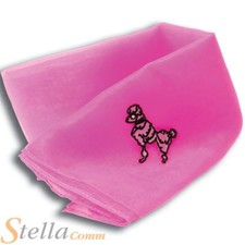 Ladies Pink Poodle Neck Tie Scarf 50s Grease Fancy Dress Costume Accessory