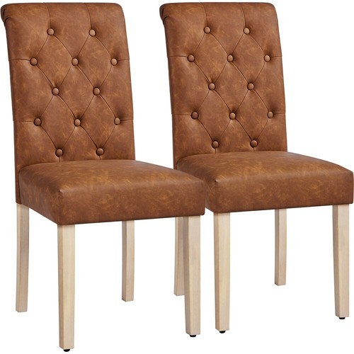 Dining chairs 2pcs fabric - chairs,
