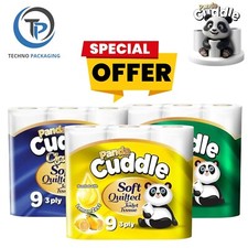 Quilted Luxury 3ply Toilet Tissue Rolls Lemon, Aloe Vera Panda | Pack Of 45 & 90