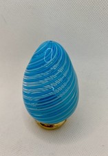 Franklin Mint Blue Hand Blown