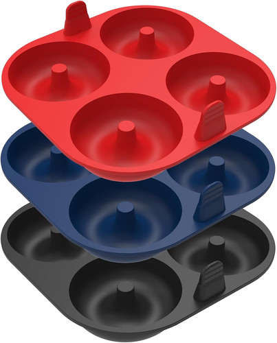Donut mold 3pcs silicone 8cm - mold,
