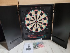 Electronic Dartboard with LED Digital Score Board 27Games Storage Cabinet