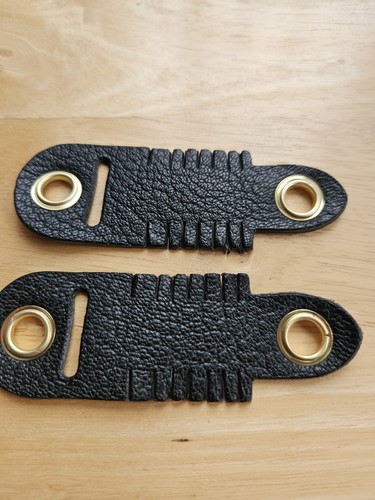 Black leather alymeri anklets - leather,