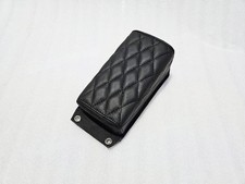 BLACK LEATHER PILLION SEAT PAD