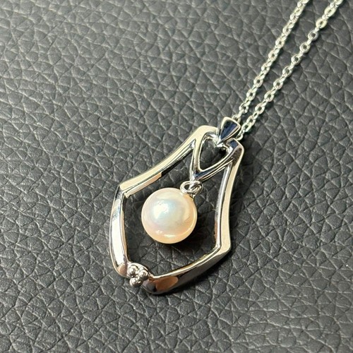 Mikimoto necklace silver s - mikimoto, silver,