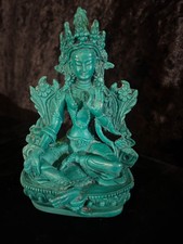 GREEN TARA RESIN STATUE 15 cm