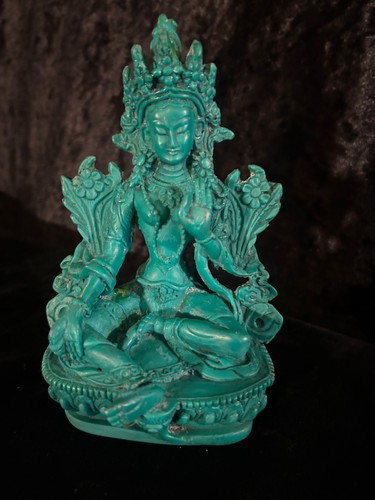 Green tara resin statue - 15, cm