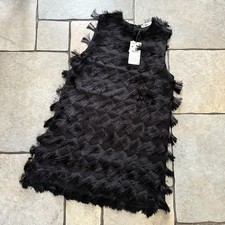 Zara Fringe A-Line Mini Dress