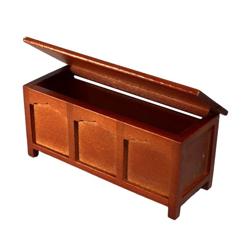 Dolls house blanket chest oak - dolls,