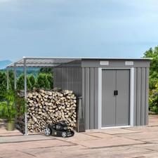 Galvanised Steel Log Store