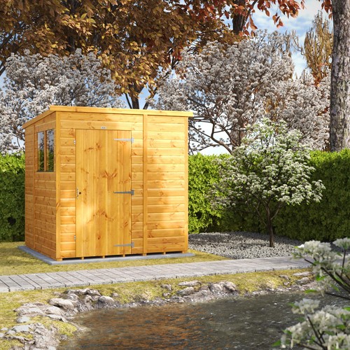 Shed power pent garden - garden, sheds