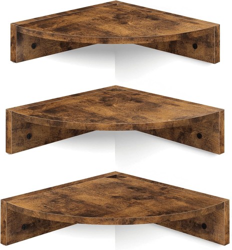 Tier corner wall shelves - 3, set