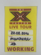 The X Factor Working Pass Orig The Live Tour Manchester Evening News Arena 2014