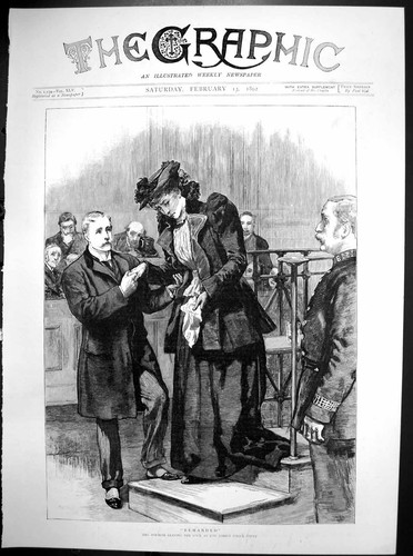 Antique old print remanded mrs - print,