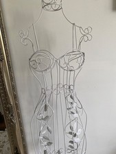 Vintage Antique Mannequin White Metal Wire Shabby Retro Shop decor Display 