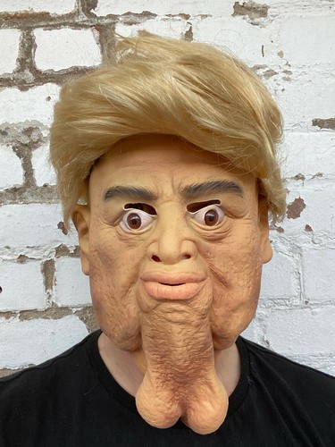 Funny old bald man mask - man,