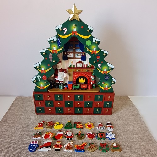 Large christmas wooden advent - wooden,