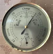 English Barrometer In Brass