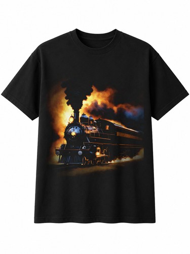 Steam locomotive glowing retro - steam,