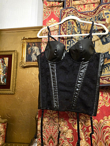 Black lace faux - black, &