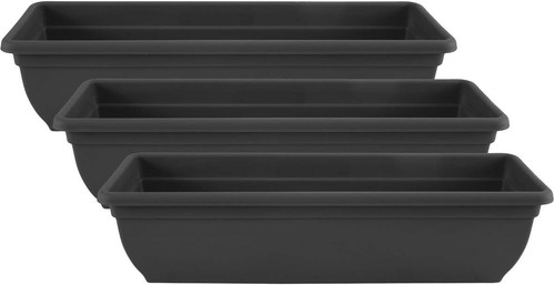 Pack 60cm black trough - of,