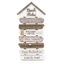 Nautical Beach Rules Wall