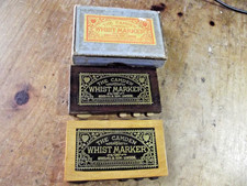 Vintage Two The Camden Whist Markers By Goodall & Son with Box