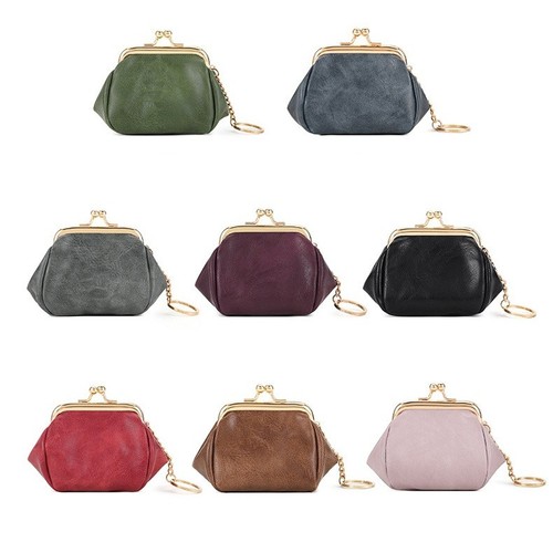 Women leather coin card key - card,