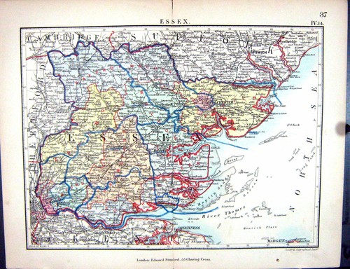 Old print stanford map - old,