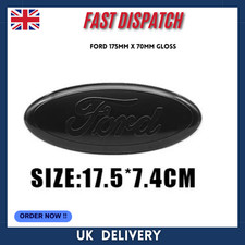 Ford 175mm X 70mm Gloss Black