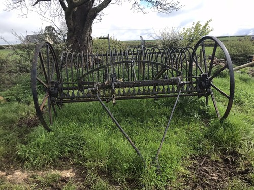 Vintage farm hay rake - farm,