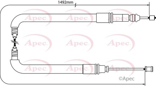 Parking brake cable - pull, apec