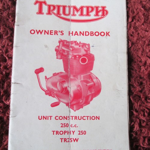 Triumph manual trophy 250 - triumph,