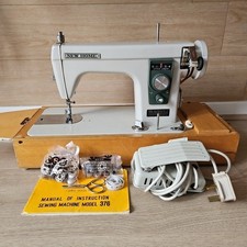 New Home Janome Semi Industrial Vintage Sewing Machine Model 376 Working Japan