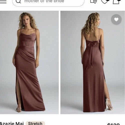 Azazie mia sleeveless - mia, satin